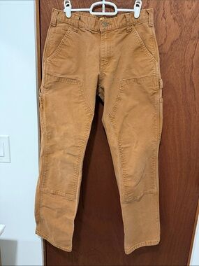 Carhartt Men's Relaxed Canvas Work Pants in Tan 30x30
